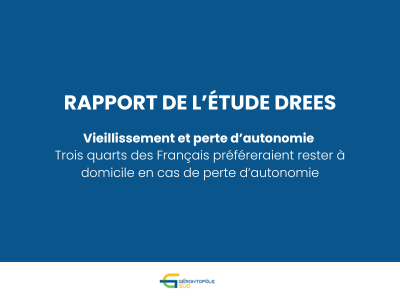 Un visuel aux couleurs du Gérontopôle Sud pour partager les données de l'étude DREES sur le vieillissement et la perte d'autonomie en France